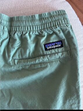 Patagonia Mens Olive Green Elastic-Waist Shorts